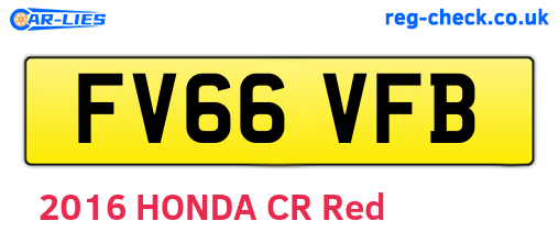 FV66VFB are the vehicle registration plates.