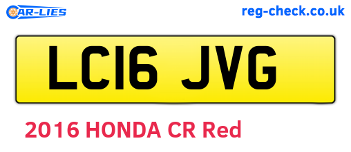 LC16JVG are the vehicle registration plates.