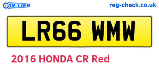 LR66WMW are the vehicle registration plates.