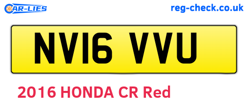 NV16VVU are the vehicle registration plates.