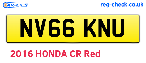 NV66KNU are the vehicle registration plates.