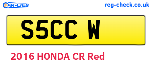 S5CCW are the vehicle registration plates.