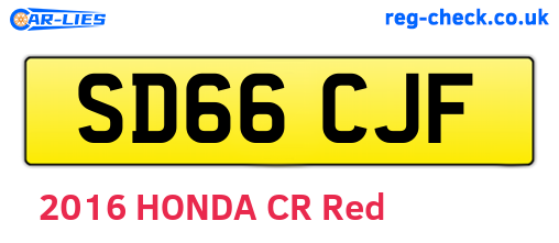 SD66CJF are the vehicle registration plates.