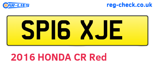 SP16XJE are the vehicle registration plates.