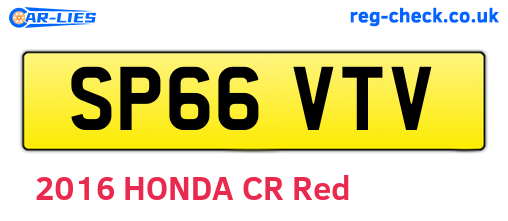 SP66VTV are the vehicle registration plates.