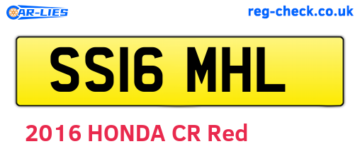SS16MHL are the vehicle registration plates.