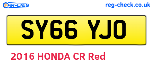 SY66YJO are the vehicle registration plates.