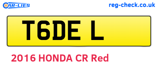 T6DEL are the vehicle registration plates.