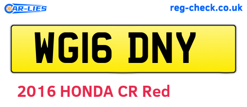 WG16DNY are the vehicle registration plates.