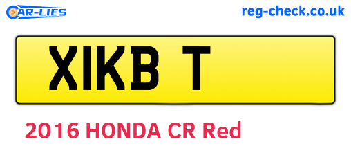 X1KBT are the vehicle registration plates.