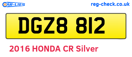 DGZ8812 are the vehicle registration plates.