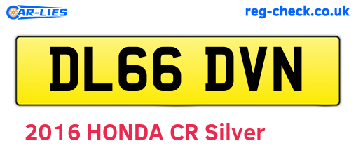 DL66DVN are the vehicle registration plates.