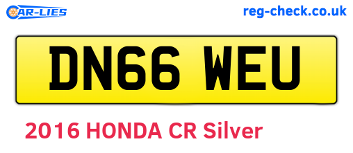 DN66WEU are the vehicle registration plates.