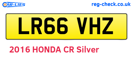 LR66VHZ are the vehicle registration plates.