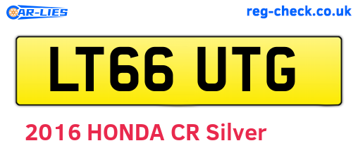 LT66UTG are the vehicle registration plates.