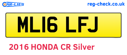 ML16LFJ are the vehicle registration plates.