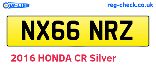 NX66NRZ are the vehicle registration plates.