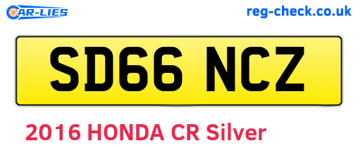 SD66NCZ are the vehicle registration plates.
