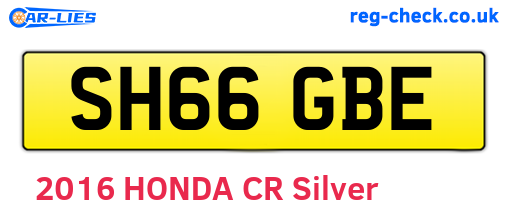 SH66GBE are the vehicle registration plates.