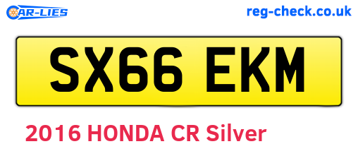 SX66EKM are the vehicle registration plates.