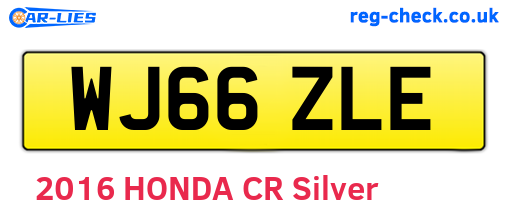 WJ66ZLE are the vehicle registration plates.