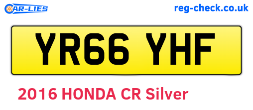 YR66YHF are the vehicle registration plates.