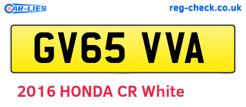 GV65VVA are the vehicle registration plates.