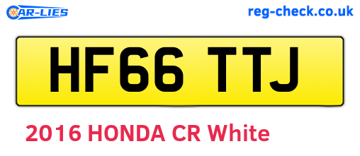 HF66TTJ are the vehicle registration plates.
