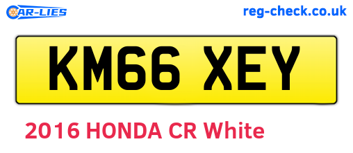 KM66XEY are the vehicle registration plates.