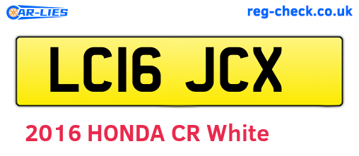 LC16JCX are the vehicle registration plates.