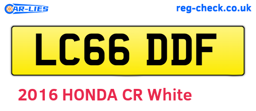 LC66DDF are the vehicle registration plates.