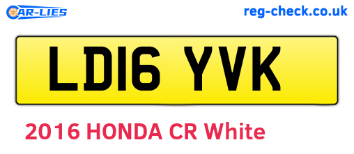 LD16YVK are the vehicle registration plates.