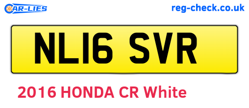 NL16SVR are the vehicle registration plates.