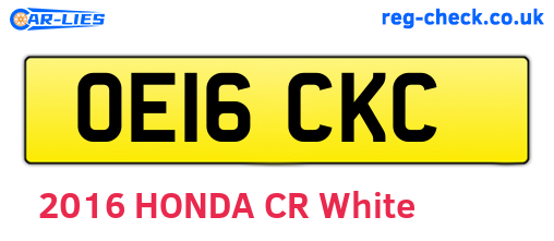 OE16CKC are the vehicle registration plates.