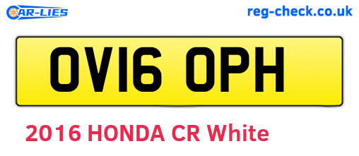 OV16OPH are the vehicle registration plates.