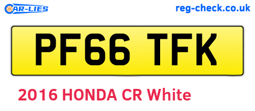 PF66TFK are the vehicle registration plates.