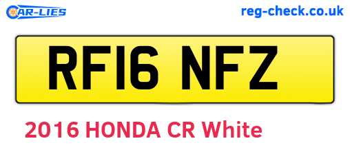 RF16NFZ are the vehicle registration plates.