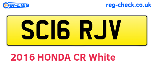 SC16RJV are the vehicle registration plates.