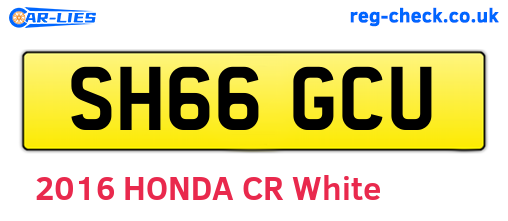 SH66GCU are the vehicle registration plates.