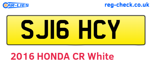 SJ16HCY are the vehicle registration plates.