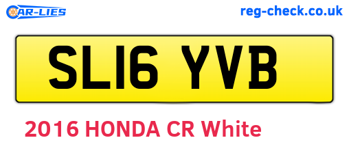 SL16YVB are the vehicle registration plates.