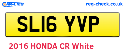 SL16YVP are the vehicle registration plates.