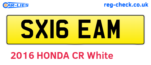 SX16EAM are the vehicle registration plates.