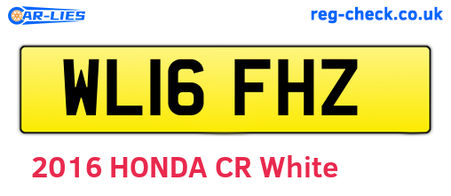 WL16FHZ are the vehicle registration plates.