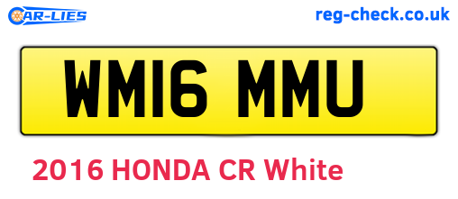 WM16MMU are the vehicle registration plates.
