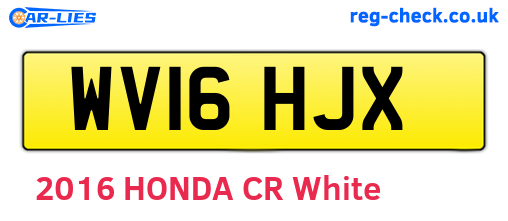 WV16HJX are the vehicle registration plates.