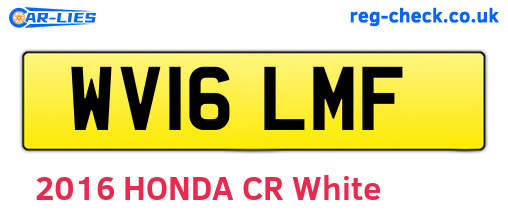 WV16LMF are the vehicle registration plates.