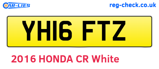 YH16FTZ are the vehicle registration plates.