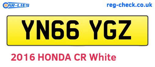 YN66YGZ are the vehicle registration plates.