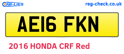 AE16FKN are the vehicle registration plates.